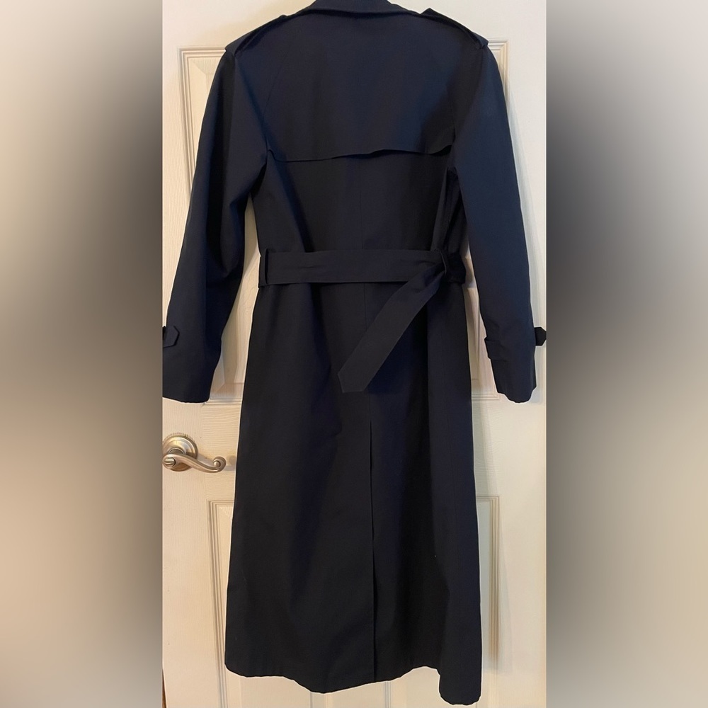 Classic Navy Double-Breasted Women's Trench Coat Small - Picture 3 of 6
